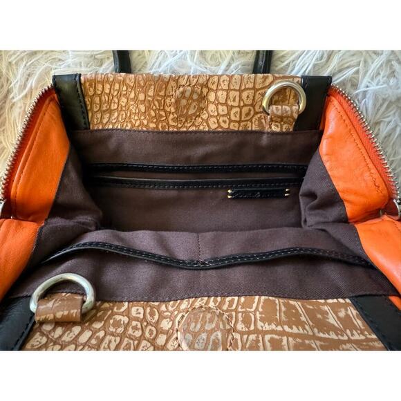 Pour La Victoire 100% leather “Maison Croco” med tote. - Picture 8 of 15